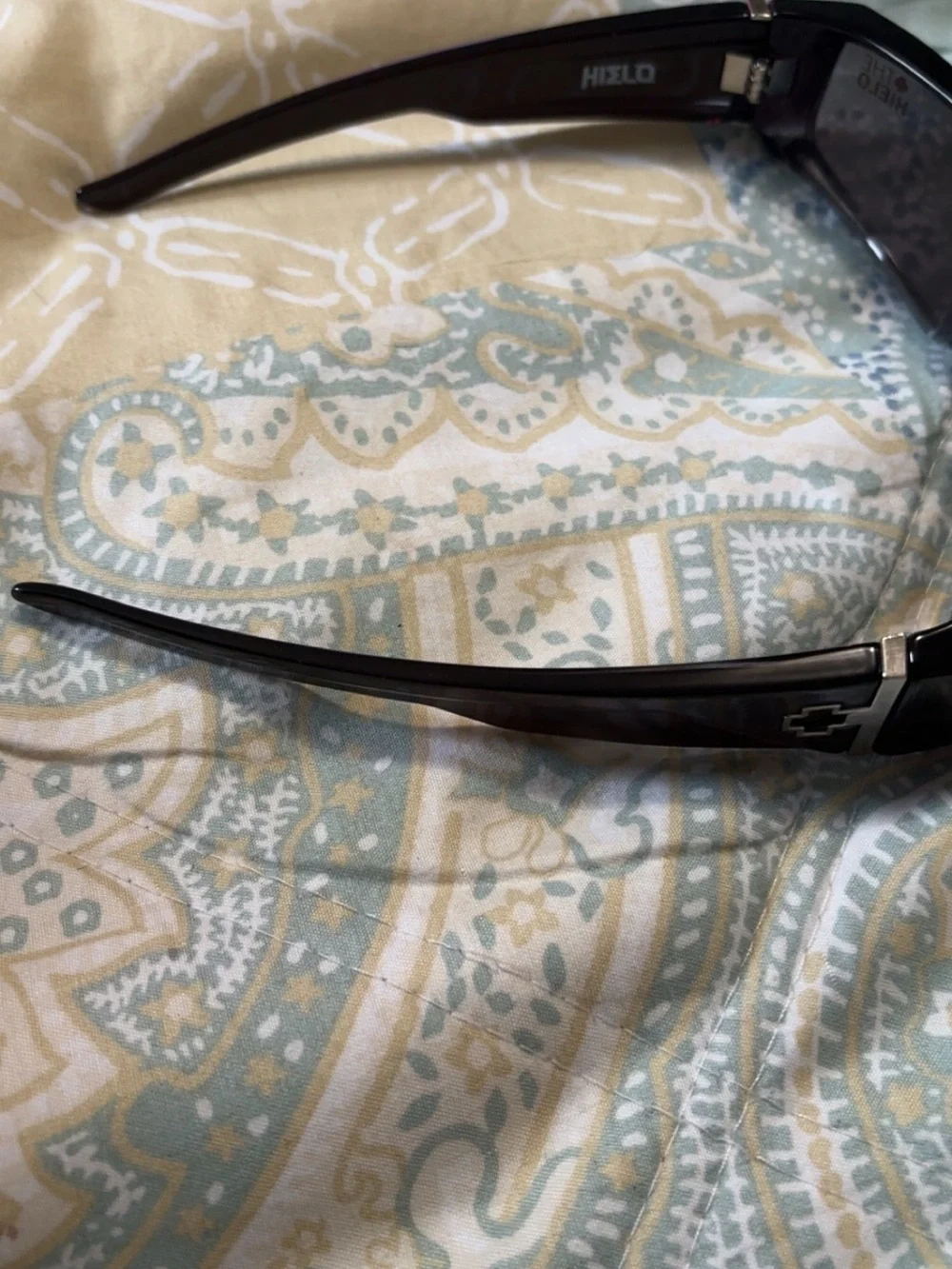 Vintage Y2K SPY Hielo Black Rectangle Sunglasses with Dark Smoke Lenses NWOT